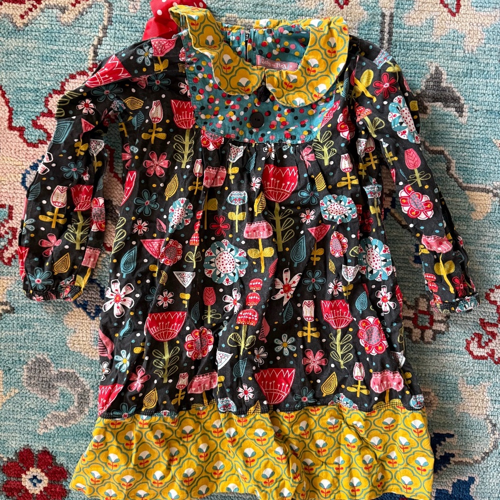 Jelly the Pug dress + hair accessory size 8